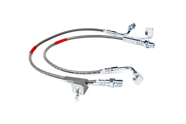 GMC Jimmy Brake Lines - Front - Rough Country - Extended - Stainless - '87-'91